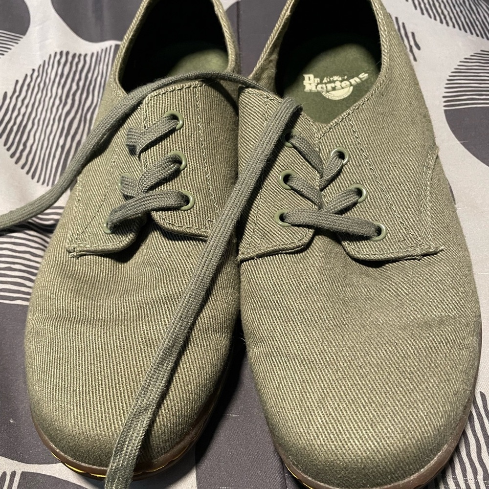 Dr. Martens olive green oxfords